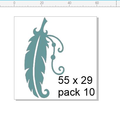 Feather, 2 feathers, pack of 10.